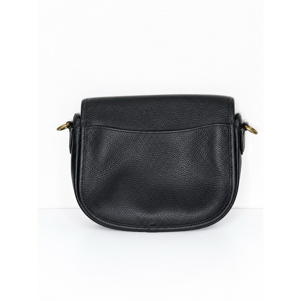 Coach Willow Saddle Bag Black Pebble Leather Crossbody Gold Turn lock CA094 - Picture 3 of 16
